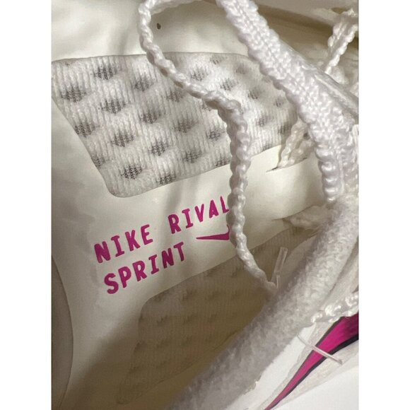 NEW Men's Nike Zoom Rival Sprint Track and Field Spikes White Pink Size 12.5 - Picture 9 of 10